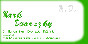 mark dvorszky business card